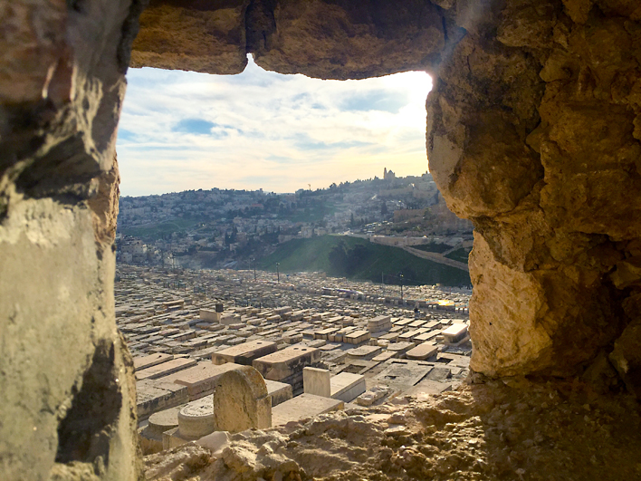 A Jewish cemetery in Jerusalem