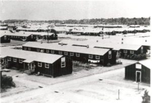 An image of the Arkansas internment camp where the Imaharas were forced to live.