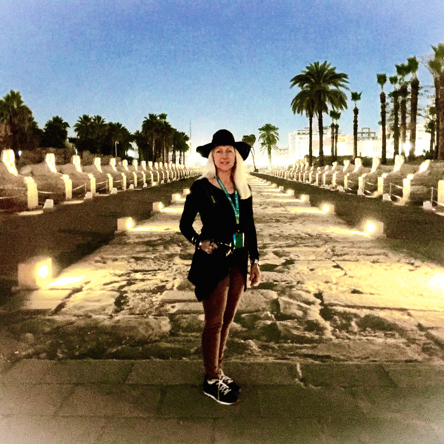 At the Avenue of the Sphinxes in Luxor, Egypt.