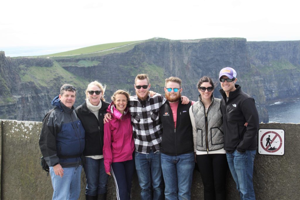 Family at Cliffs of Moher