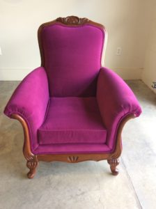 Another armchair restored by Strother