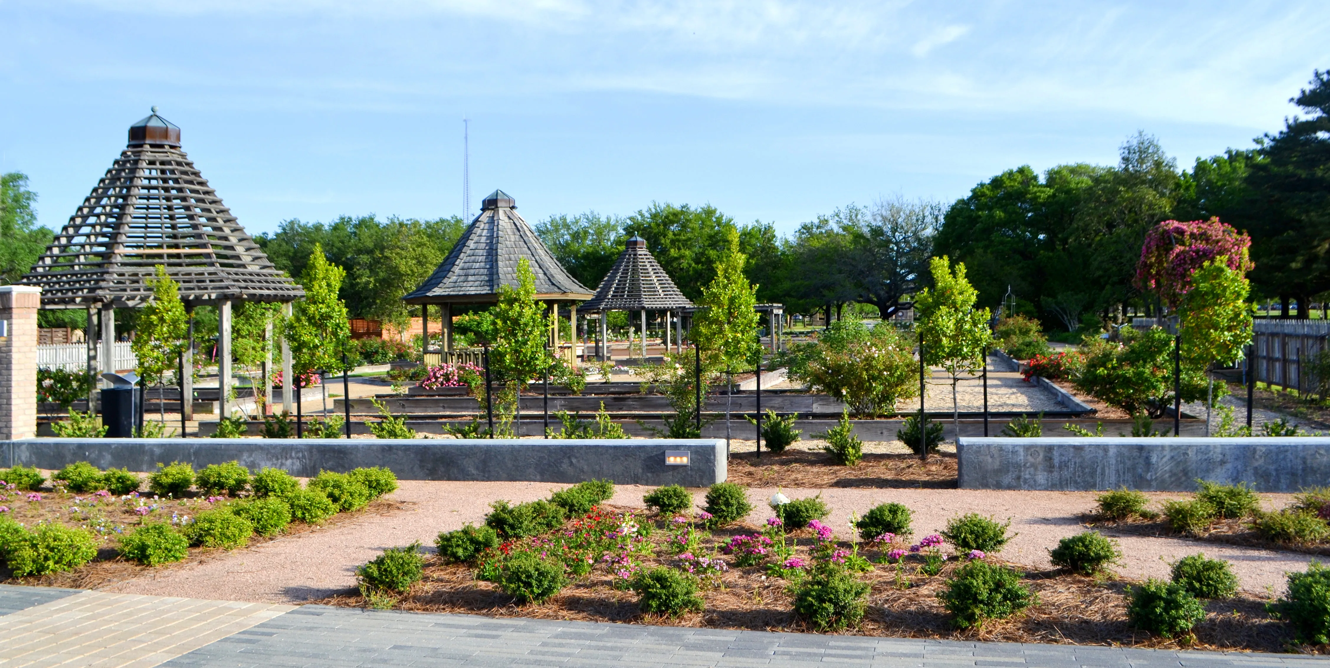 Gardens-parterre to rose garden