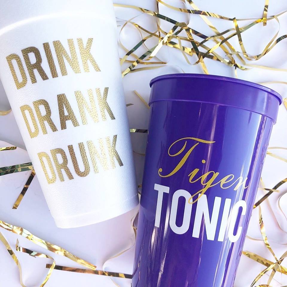 Custom Southern Tumblers - LV inspired tumbler made with Bright