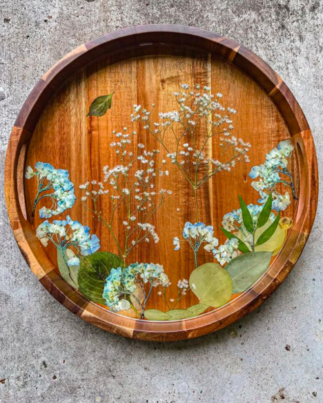 Oval Trinket Tray  Flower Preservation