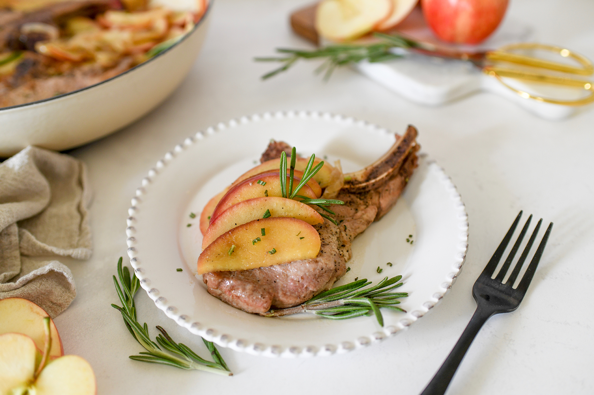 Sweet and savory combine in this Pork Chops and Apple Skillet recipe ...