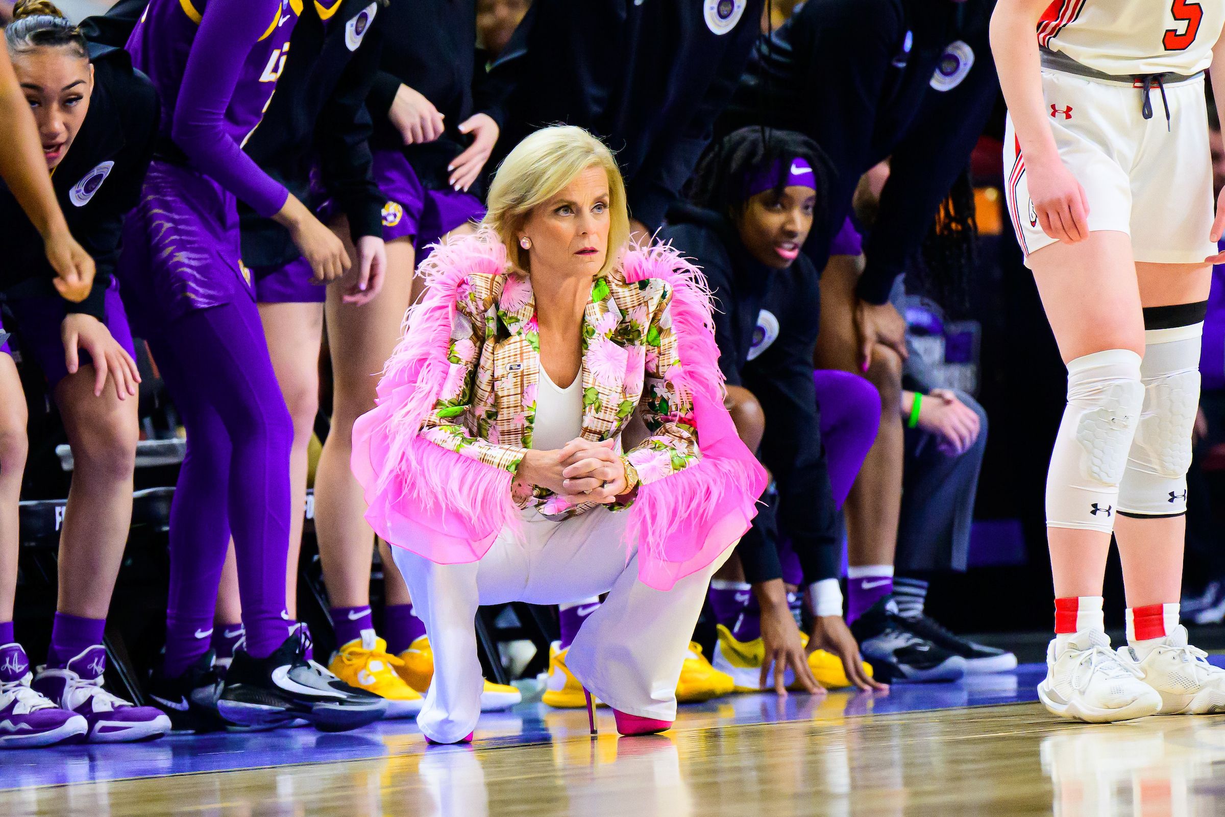 Kim Mulkey's head-turning fashion choices are all part of her