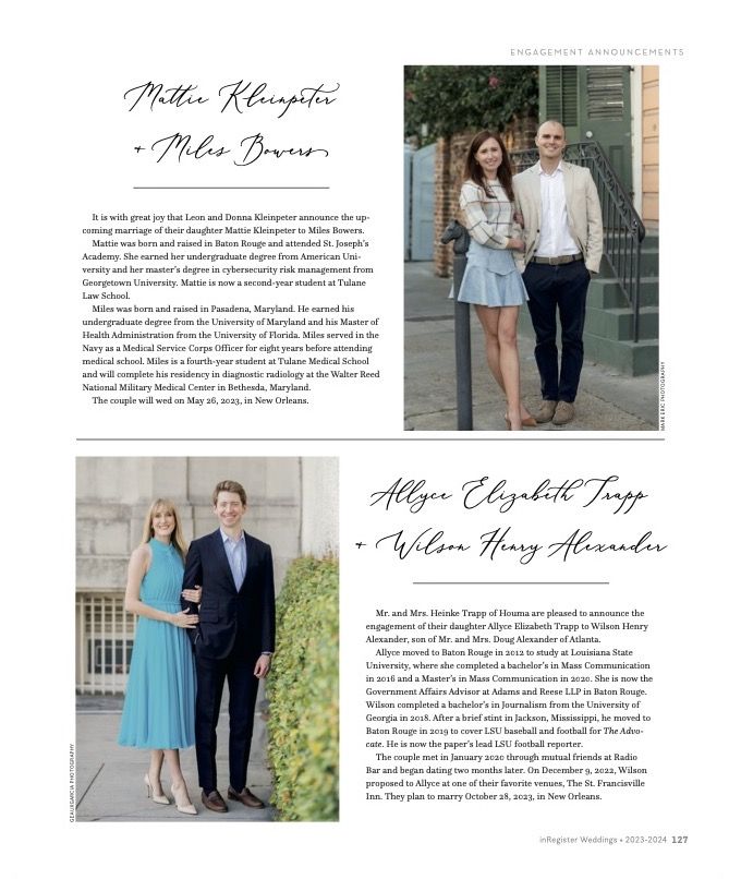 inRegister Weddings 2023-2024 by Baton Rouge Business Report - Issuu