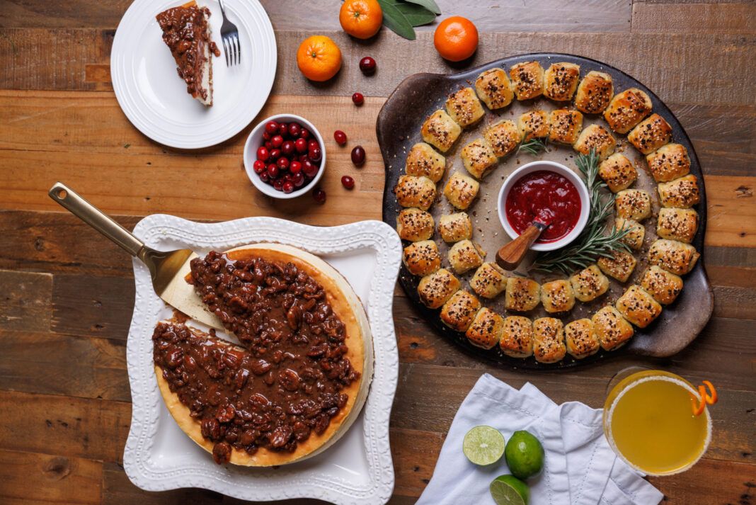 April Hamilton - November - sausage rolls, cheesecake, cocktail