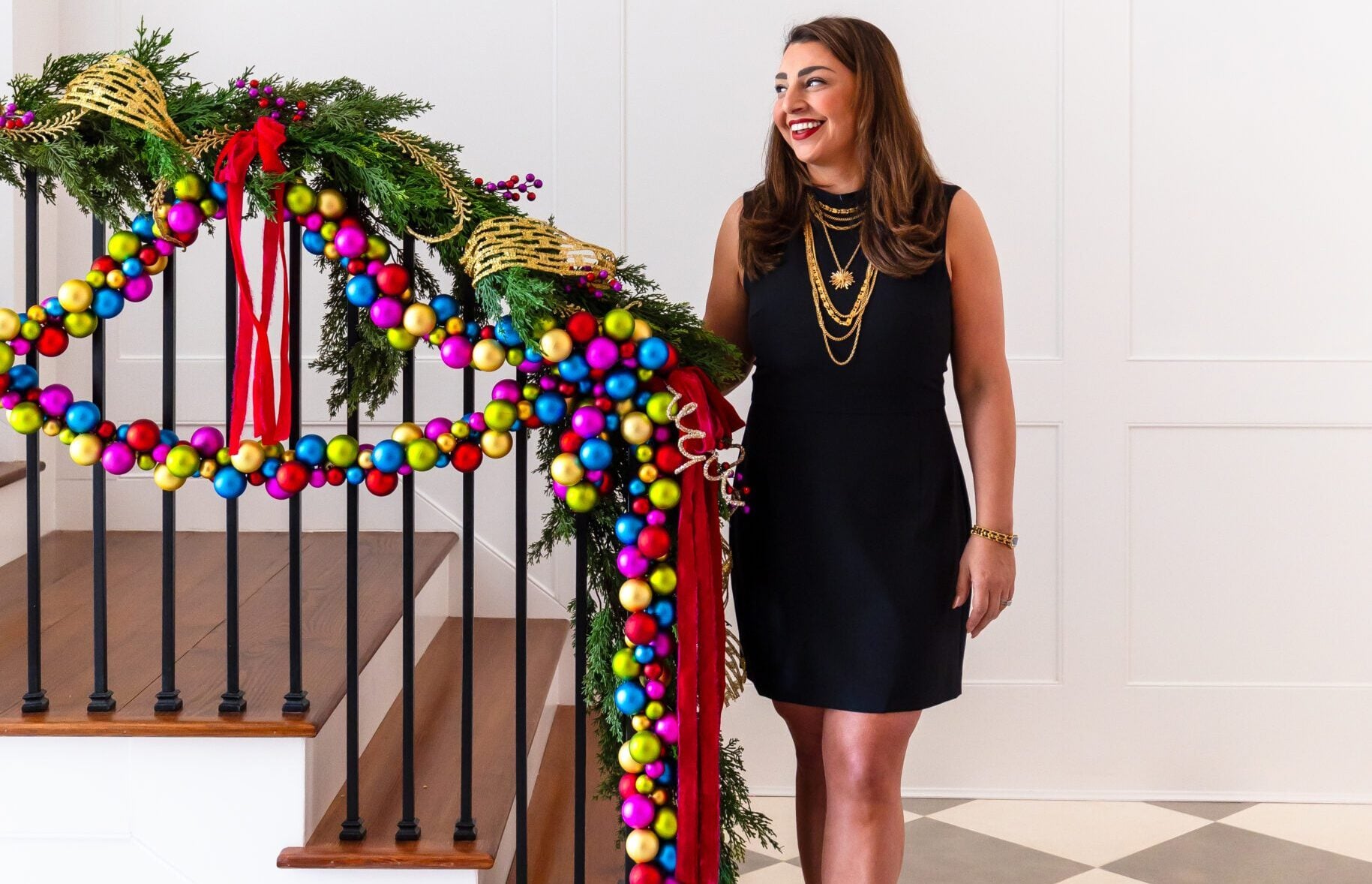 The Cheatham home is transformed each holiday season with layers of vibrant and sentimental decorations