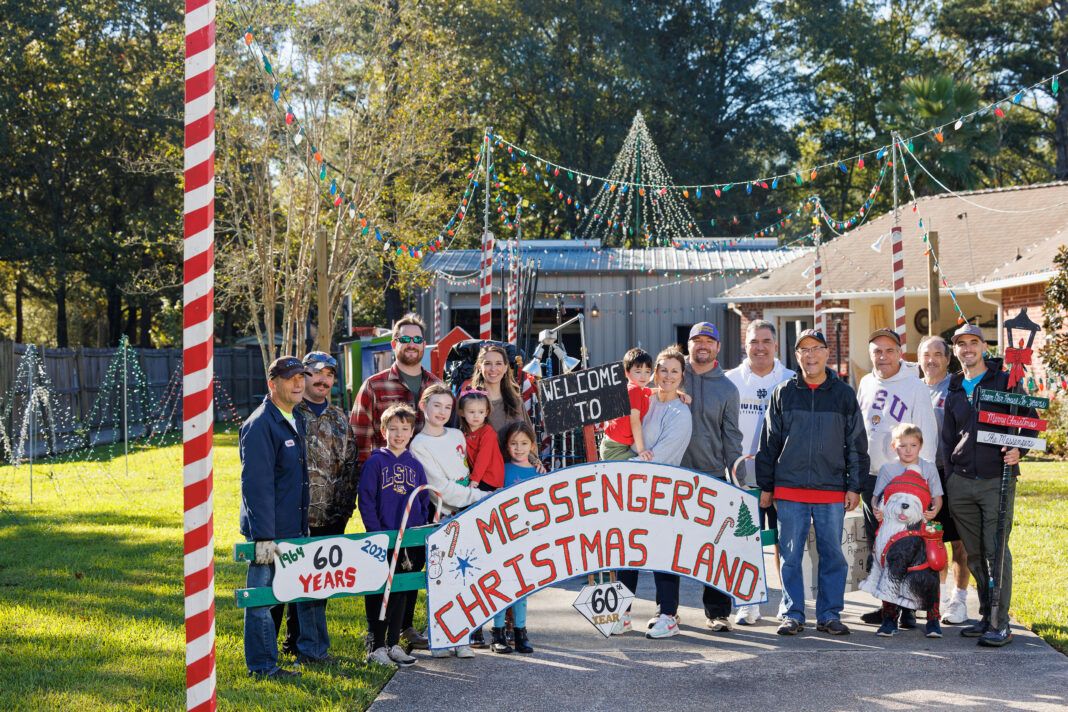 Messenger Family Xmas Prep - Jeremy Messenger in purple hat