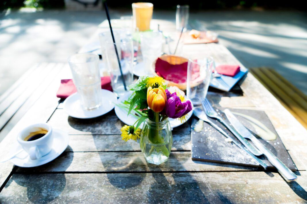 breakfast table left behind