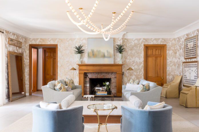 The LSU Tri Delta house gets a modern refresh, staying true to its A. Hays Town design Formal living H