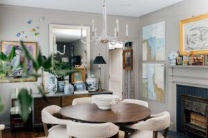 The colorful spaces of designer Dan Bergeron’s home are constantly evolving