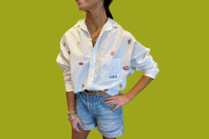 Spotted: NK Boutique’s Stitch Story offers personal patches and customizations to a staple white button down